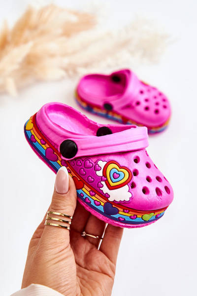 Klapki Dziecięce Piankowe Kroksy Fuksja Charie