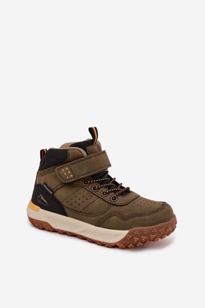 Buty Trekkingowe Dziecięce Na Rzep Ciemnozielone Pavisse