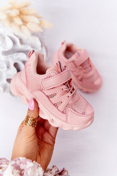 Dziecięce Sneakersy Ze Świecącą Podeszwą LED Różowe So Cool!