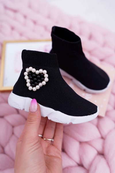 Dziecięce Obuwie Sportowe Wsuwane Czarne Sammy