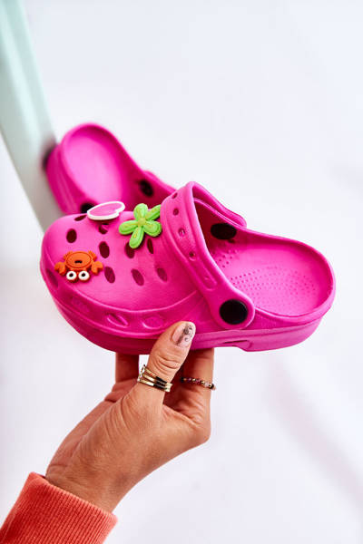 Dziecięce Piankowe Klapki Kroksy Fuksja Sailor