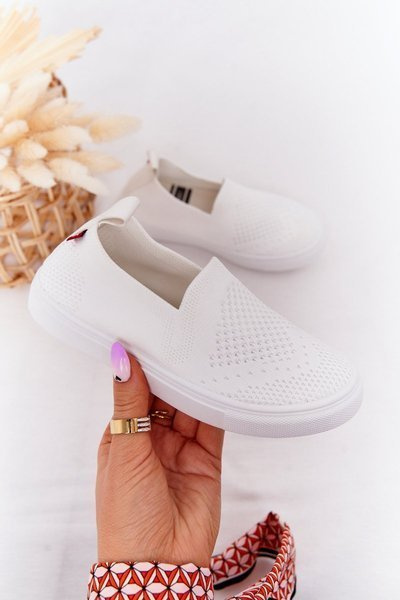 Dziecięce Wsuwane Tenisówki Slip-On Big Star HH374105 Białe