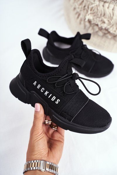 Sportowe Buty Dziecięce Młodzieżowe Czarne ABCKIDS B012310074