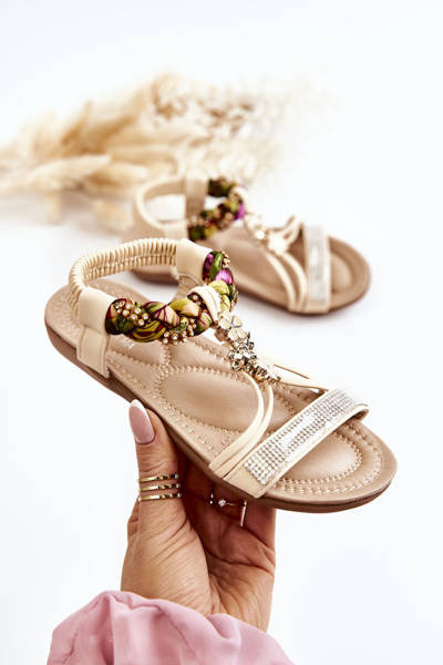 Dziecięce Wsuwane Sandały Beżowe Sammi