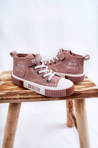Dziecięce Wysokie Trampki BIG STAR KK374016 Różowe