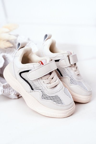 Dziecięce Sportowe Buty Sneakersy Beżowe Fun