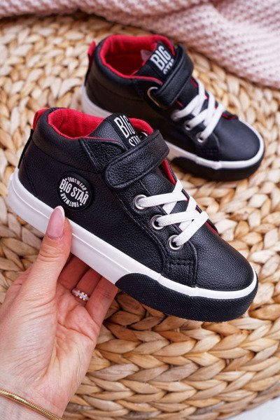 Dziecięce Wysokie Tenisówki Big Star EE374001 Czarne